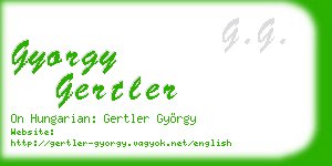 gyorgy gertler business card