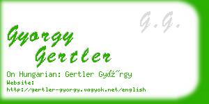 gyorgy gertler business card